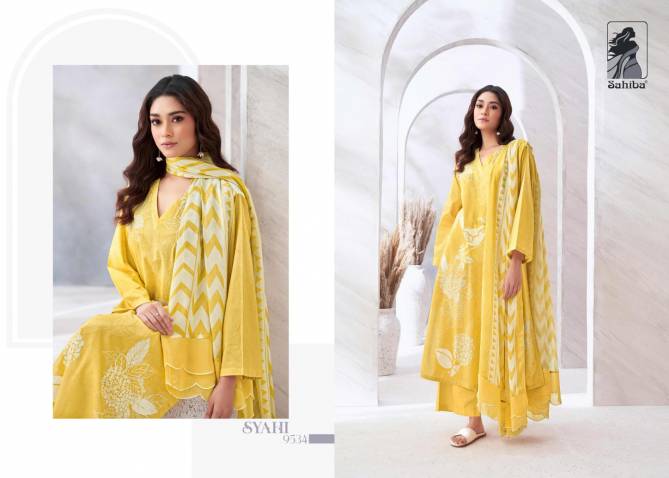 Syahi By Sahiba Lawn Digital Printed Cotton Dress Material Wholesale Clothing Suppliers In India